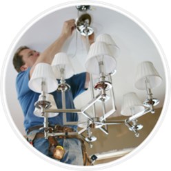 Монтаж замена освещения