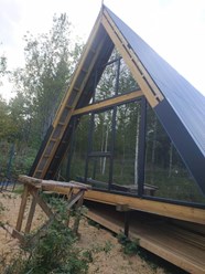 Коттедж. Профиль REHAU 80мм. Цвет графит.