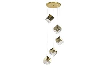 Люстра ZORTES ICE CUBE — это яркий дизайнерский акцент, где холодная геометрия «кубиков» из стекла встречается с тёплым золотом каркаса. Её скандинавский стиль добавит особое внимание всех гостей