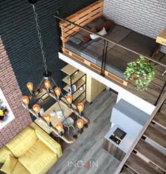 Project hotel "Apart Loft" - дизайн гостиничного номера 26,8 м2 в Хабаровске. Студия дизайна интерьеров INGAIN