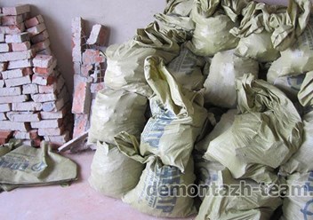 Вывоз строительного мусора в мешках