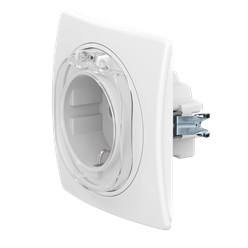 Розетка встраиваемая CADUCEUS ALING EON с заземлением, без шторок, с крышкой, с керамическим основанием, 16А, 250В~