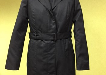 Пальто зимнее черное с подстежкой для кадет