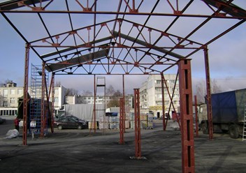 Каркас производственного здания из металлоконструкций