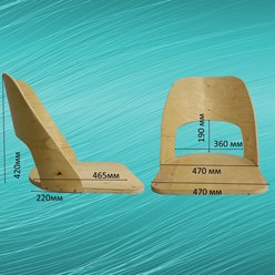 Каркас стула из фанеры Модель 5-4 Каркас 5-4 Каркас из гнутоклееной фанеры для мягких стульев. Для них подходит металлокаркас МК3 Фьюжн.