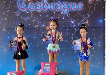 Награждение победительниц Кубка владимирской области по фигурному катанию на коньках 2 этап 2019 фигуристок СКФК "Стального конька"