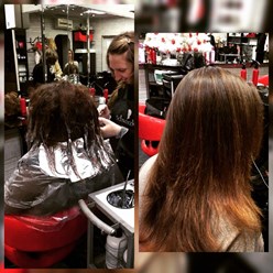 Обучение окрашиванию волос, на курсах парикмахеров в учебном центре asta-La-vista.