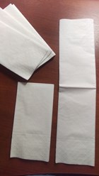 Салфетки бумажные 33х33 см., 2-х слойные,  200л., белые, сложение 1/8- 9шт/кор.