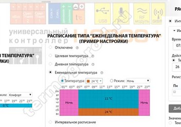 Дополнительно контроллер обеспечивает дистанционный контроль: - параметров работы источника тепла - напряжения питания - состояния подключаемых датчиков и исполнительных устройств - температуры воздух