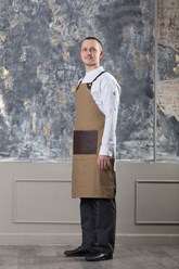 Описание: Фартук с грудкой
Цвет: бежевый, темно-синий, хаки, шоколад
Состав: 35% х/б и 65% п/э , ремни из ЭКО-кожи
Размер: S, M, L, XL, 2XL.
Карман: да
Способ брендирования: вышивка