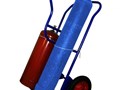 Тележка для транспортировки двух баллонов (кислород, пропан) и газовых шлангов с аппаратурой