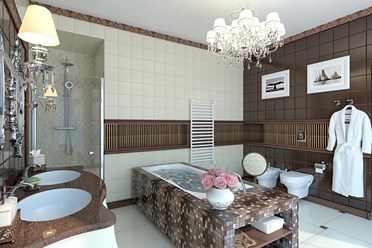 ванная комната в классическо- современном стиле