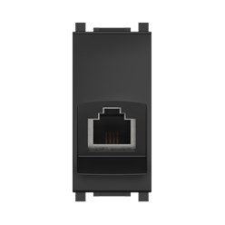 Розетка CADUCEUS ALING EXPERIENCE телефонная, с модулем Keystone RJ12 6P4C cat.3, модульная, для скрытой проводки, механизм