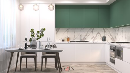 Project hotel "Simple house" - дизайн таунхауса 97 м2 в Хабаровске, КП Орехово. Студия дизайна интерьеров INGAIN