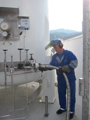 Заправка жидким азотом