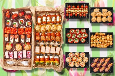 Наборы десертов, канапе, закусок от кейтеринговой компании Delivery Food