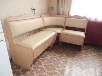 Обтяжка кухонного уголка