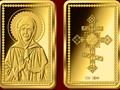 Святая Матрона золотая монета-икона