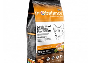 Сухой корм для собак крупных пород Probalance Immuno Adult Maxi, защита иммунитета, 15 кг