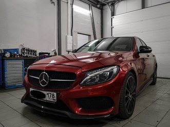 Mercedes-Benz C43 AMG Stage 2 + DeCat + PopCorn (Pops&amp;Bangs)