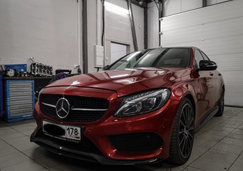 Mercedes-Benz C43 AMG Stage 2 + DeCat + PopCorn (Pops&amp;Bangs)