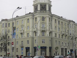 Покраска фасада ж/д № 16 по пр. Независимости в г. Минске