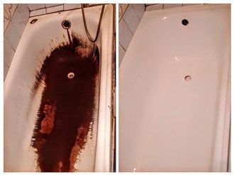 Реставрация стальной ванны акрилом в Саратове. Результат работы. 346839