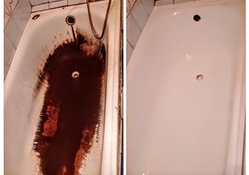 Реставрация стальной ванны акрилом в Саратове. Результат работы. 346839