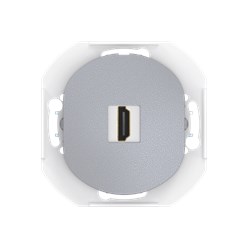 Розетка скрытой установки CADUCEUS ALING EON с модулем Keystone HDMI тип A-A, механизм