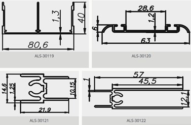Алюминиевый профиль - чертежи