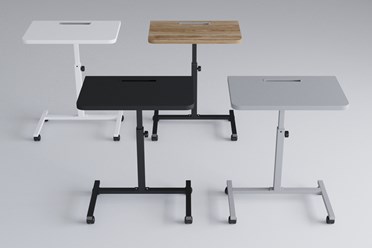Мобильный столик для ноутбука, очень удобный так передвигается на пластиковых колесиках со стопорами. Высота столика регулируется по индивидуальным потребностям.