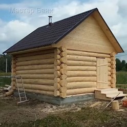 Сруб бани в чашу