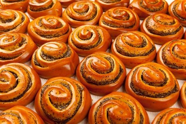 Улитки, изготовленные на универсальной линии для формовки хлебобулочных изделий UNI COMPACT