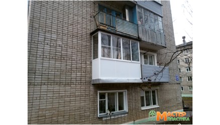 Остекление балкона от пола. Киров, Мастер Пластика, 43-083-83