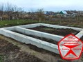 Фундамент 8х9 для бани, Казань. Строительство фундамента под ключ в Казани. Фундамент свайно-ленточный. Монолитный фундамент из армированного металлической арматурой бетона. Бетон фундамент марки М350