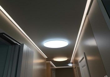 Натяжной потолок со светодиодами