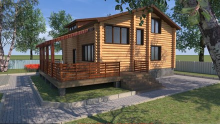 Проект деревянного индивидуального жилого дом