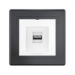 Розетка скрытой установки CADUCEUS ALING PRESTIGE с модулем Keystone USB 2.0 тип А-А, 250В~