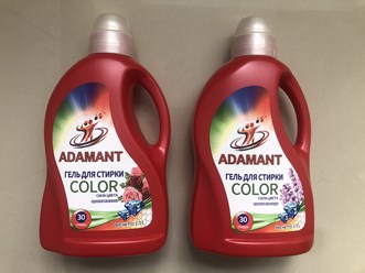 Гель для стирки белья "COLOR ADAMANT" аромат жасмина и лаванды.