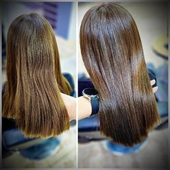 Тонирование волос. Убрали нежелательный желтый оттенок