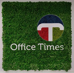 Логотип компании ОфисТаймс выполненный с помощью фитодизайна