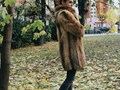 Пошив шубы из лисы с расшивкой кожей через 1 см