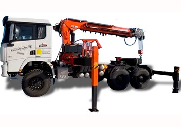 КМУ Hangil 986 с буровой на седельный тягач Shacman