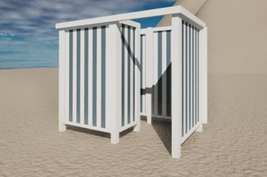 Пляжное оборудование "WoodBeach": раздевалки, дорожки деревянные, бунгало, теневые навесы, шезлонги, пляжные зонты, душевые стойки, перголы, вышки спасателя, обустройство пляжей