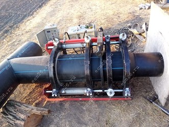 стыковая сварка ПНД труб оросительного трубопровода