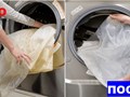 Шторы и тюль до стирки и после.