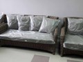 Диваны из искусственного ротанга двухместные и трехместные. Подушки входят в комплект. Каждая коллекция мебели представлена в нескольких цветах.