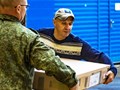разгрузка в торговом центре Аквилон