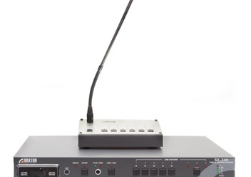 SX-240 Автоматическая система оповещениия. USB-проигрыв./тюнер/усилитель 240 Вт, 1 микр./2 лин. входа,  5 зон, модуль контроля линии, ИК-пульт.