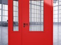 Противопожарные двупольные двери с остеклением до 25%